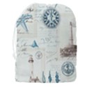 Nautical Lighthouse Vintage Postcard French Writing Drawstring Pouch (3XL) View2