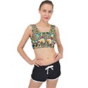Colorful Psychedelic Fractal Trippy V-Back Sports Bra View1