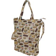 Junk Food Hipster Pattern Shoulder Tote Bag