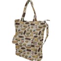 Junk Food Hipster Pattern Shoulder Tote Bag View1