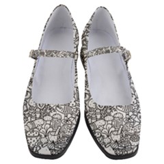 Food Doodle Pattern Women s Mary Jane Shoes