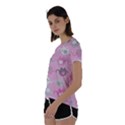 Animals Elephant Pink Cute Short Sleeve Open Back T-Shirt View2