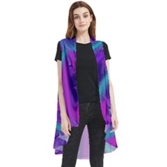 Wallpaper Tie Dye Pattern Sleeveless Chiffon Waistcoat Shirt
