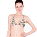Seamless Pixel Art Pattern Classic Bikini Top View1