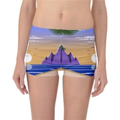 Vector Graphic Clipart Mountains Reversible Boyleg Bikini Bottoms