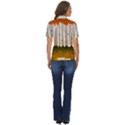 Birch Trees Fall Autumn Leaves Women s Short Sleeve Double Pocket Shirt View4