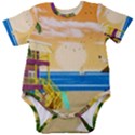 Vector Graphic Clipart Beach House Baby Short Sleeve Bodysuit View1