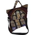 Stained Glass Window Old Antique Fold Over Handle Tote Bag View1