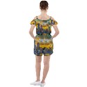 Boston Skyline Cityscape River Ruffle Cut Out Chiffon Playsuit View2