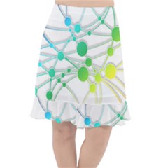 Network Connection Structure Knot Fishtail Chiffon Skirt