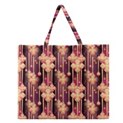 Seamless Pattern Zipper Large Tote Bag by Amaryn4rt
