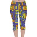 Square Background Background Texture Velvet Capri Leggings  View1