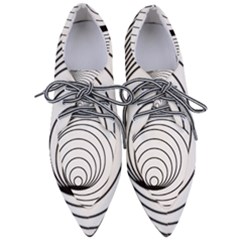 Spiral Eddy Route Symbol Bent Pointed Oxford Shoes