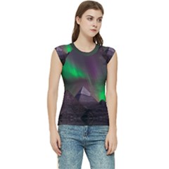 Fantasy Pyramid Mystic Space Aurora Women s Raglan Cap Sleeve T-shirt