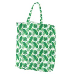 Tropical Leaf Pattern Giant Grocery Tote by Dutashop