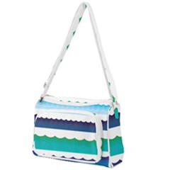 Water Border Water Waves Ocean Sea Front Pocket Crossbody Bag