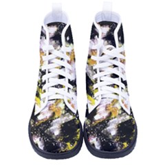 Canvas Acrylic Digital Design Art Women s High-top Canvas Sneakers