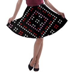 Pattern Abstract Design Art A-line Skater Skirt