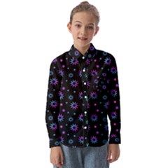Stars Pattern Art Design Kids  Long Sleeve Shirt