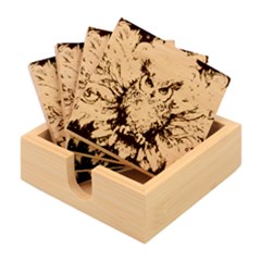 Drawing Olw Bird Bamboo Coaster Set