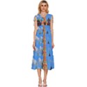 Architecture Building Cathedral Church V-Neck Drawstring Shoulder Sleeveless Maxi Dress View1