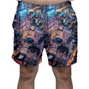 Aerial Photo Of Cityscape At Night Men s Shorts View1