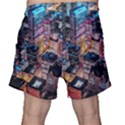 Aerial Photo Of Cityscape At Night Men s Shorts View2