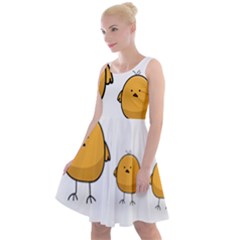Chick Easter Cute Fun Spring Knee Length Skater Dress