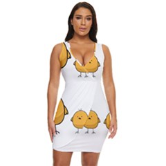 Chick Easter Cute Fun Spring Draped Bodycon Dress