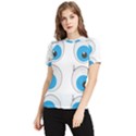 Eyes Comic Cartoon Fun Funny Toon Women s Short Sleeve Rash Guard View1