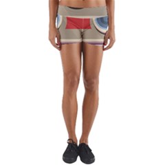 Photo Camera Machine Colorful Art Yoga Shorts