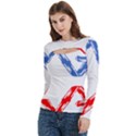 Arrow Up Down Women s Cut Out Long Sleeve T-Shirt View2