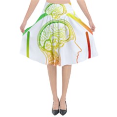 Throughts Construct Does Face Flared Midi Skirt