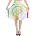 Throughts Construct Does Face Flared Midi Skirt View1