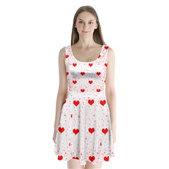 Hearts Romantic Love Valentines Split Back Mini Dress  by Ndabl3x