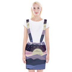 Summer Season Nature Braces Suspender Skirt