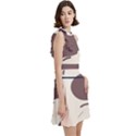 Red Brochure Flyer Poster Music Cocktail Party Halter Sleeveless Dress With Pockets View3