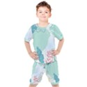 Plants Leaves Border Frame Kids  T-Shirt and Shorts Set View1