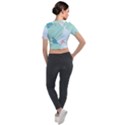 Plants Leaves Border Frame Short Sleeve Cropped Jacket View2