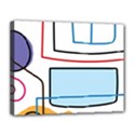 Sketch Line Art Doodles Design Canvas 14  x 11  (Stretched) View1