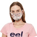 Abstract Flower Leaves Pattern Crease Cloth Face Mask (Adult) View1