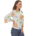Leaves Plants Background Branches Cut Out Wide Sleeve Top View3
