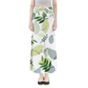 Leaves Foliage Pattern Abstract Full Length Maxi Skirt View1