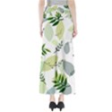 Leaves Foliage Pattern Abstract Full Length Maxi Skirt View2