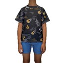 Leaves Coffee Digital Paper Cup Kids  Short Sleeve Swimwear View1