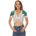 Leaves Monstera Background Twist Front Crop Top View1
