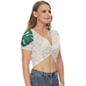 Leaves Monstera Background Twist Front Crop Top View3