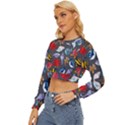 Sea Animals Pattern Wallpaper Fish Lightweight Long Sleeve Sweatshirt View2