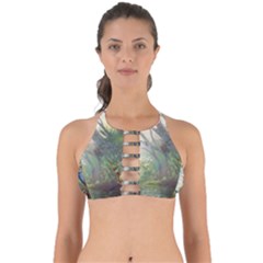 Peafowl Peacock Bird Birds Painting Art Wildlife Perfectly Cut Out Bikini Top