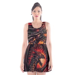 Dragon Scoop Neck Skater Dress